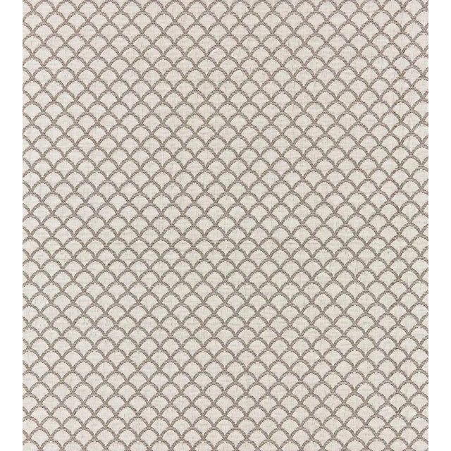 Traditional Sample - The House of Scalamandré Scallop Weave Fabric, Flax For Sale - Image 3 of 3