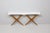 Brown Large Console Table with Double X-Shaped Carrara Marble Top from Studio B.B.P.R, 1950s For Sale - Image 8 of 11