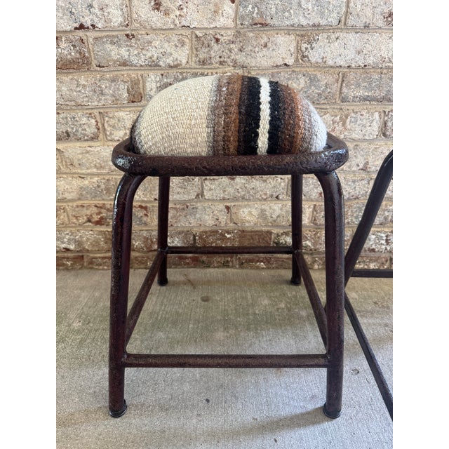 Pair of Vintage Industrial Stools For Sale - Image 4 of 17