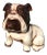 1960s Vintage Bulldog Ceramic Figurine For Sale