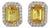 2.8Ct Yellow Sapphire Stud Earrings With Earth-Mined Diamond Accents: 14k Gold, A Pair For Sale