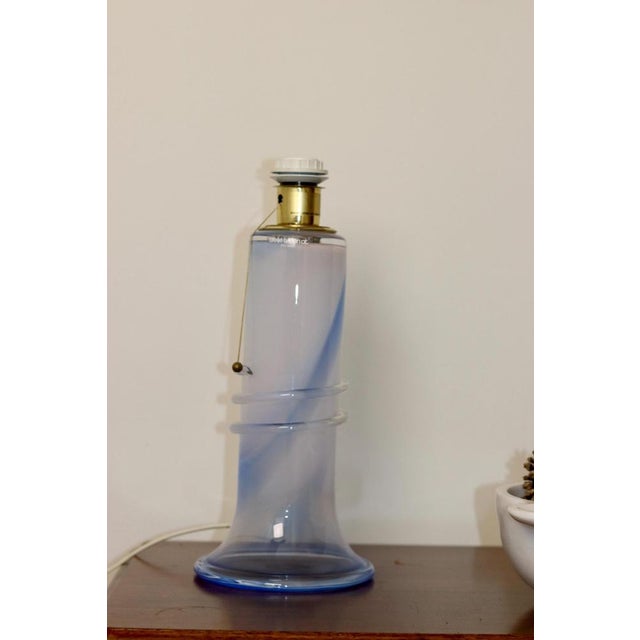 Vintage Glass Table Lamp by Hannelore Dreutler for Studio Åhus, Sweden, 1990s For Sale - Image 6 of 10