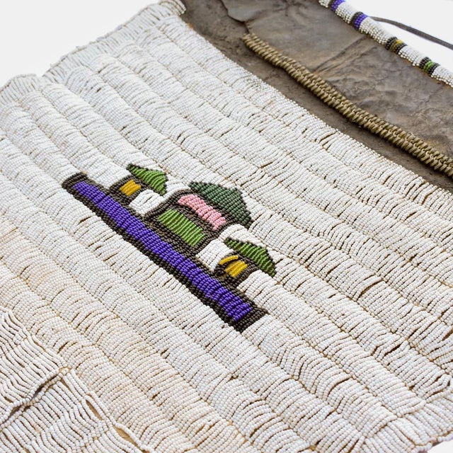 Early 20th Century Early 20th Century Ndebele Beaded Itjorholo Wedding Apron Sidley Collection For Sale - Image 5 of 12