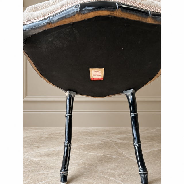 Vintage Chinoiserie Dark Jade Green Lacquer Faux Bamboo Cane Dining Chairs - Set of 6 For Sale - Image 15 of 18