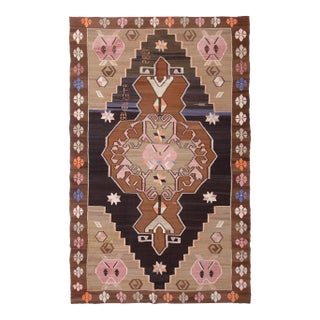 Decorative Vintage Large Turkish Kilim Rug - 6`8" X 11`4" For Sale