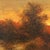 Evening (Ode to A. Hoeber) by Shawn Krueger | Oil on panel Landscape with trees at sunset For Sale