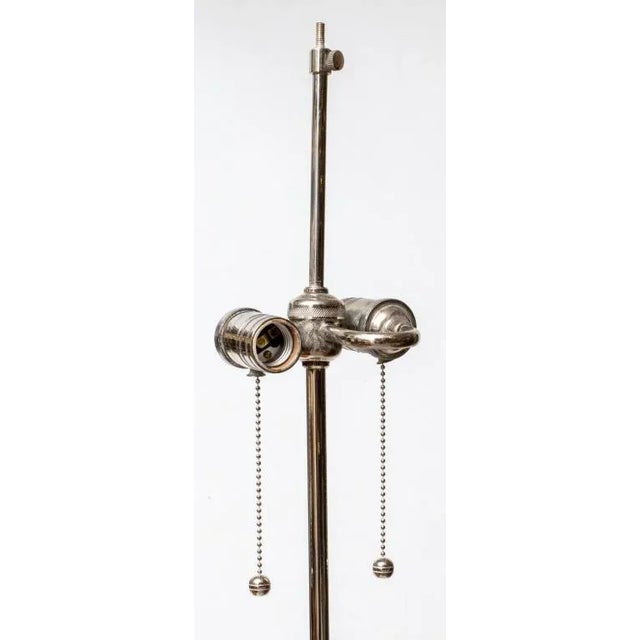 Modern Visual Comfort and Company chrome metal floor lamp with three legs. Dimensions: 68" H x 22.5" W x 22.5" D....
