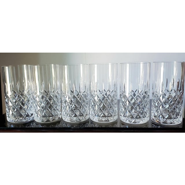 Transparent Vintage Mikasa Highball Crystal Cocktail Glasses - Set of 6 For Sale - Image 8 of 10