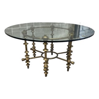 Mid Century Modern Giacometti Style Brutalist Dining Table For Sale