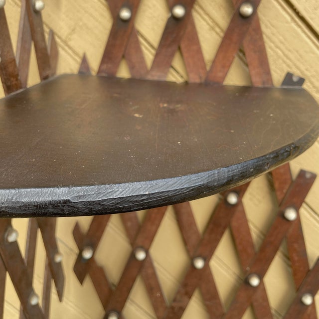 Amazing Victorian era folk/tramp art lattice corner shelf with milkglass buttons! Rare to see one so large and intact,...