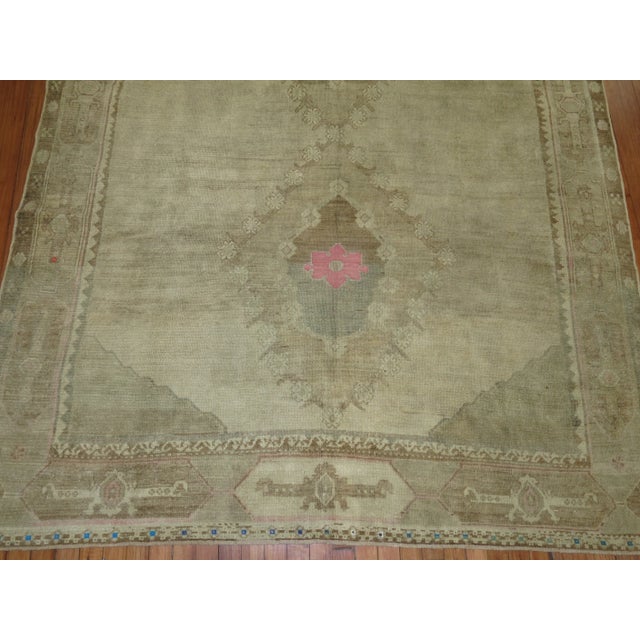 Nautical Vintage Neutral Pink Pop Turkish Gallery Rug - 6'4" x 12'1" For Sale - Image 3 of 8