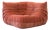 Coral Corduroy Togo Corner Chair by Michel Ducaroy for Ligne Roset For Sale