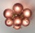 Fabio Ltd Sakura Polished Brass Frosted Amethyst Globe Flush Mount by Fabio Ltd For Sale - Image 4 of 6