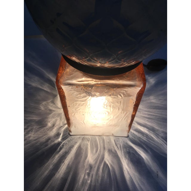 Table lamp in good condition, totally in glass, handmade glass by Seguso. Glass in good condition, neither chipped nor...