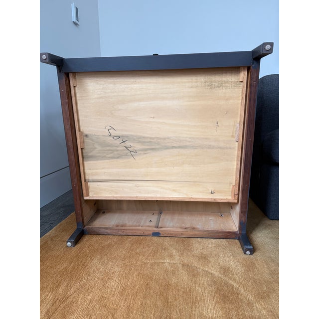 Pair of Vintage Milo Baughman Style End Tables in Dark Walnut (C. 1960s) For Sale - Image 9 of 9