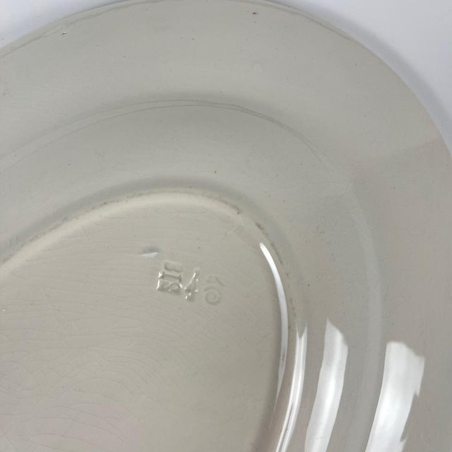 Oval Pink Earthenware Fontainebleau Serving Platter from KG Lunéville, 19th Century For Sale - Image 9 of 11