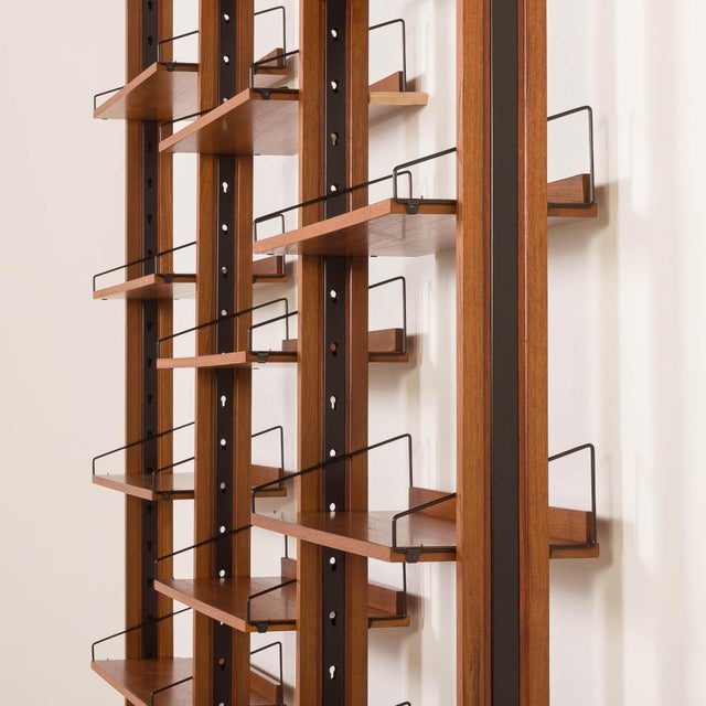 Mid-Century Modern Italian Teak Wall Unit, 1960s For Sale - Image 12 of 16
