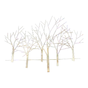 Vintage Curtis Jere Signed Metal Wall Sculpture of Trees