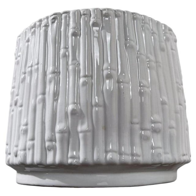 Vintage Chippendale Style Cachepot in White Glazed Ceramic, 1970s For Sale - Image 16 of 16