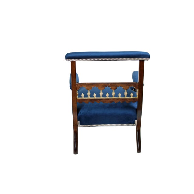 Set of Blue Armchairs, 1830s For Sale - Image 13 of 16