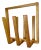 Cubic Brutalist Pine Wood Magazine Holder in the style of Chapo Perriand, France, 1970s For Sale