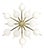 21st Century Star Polished Brass Matte White Murano Flush Mount by Fabio LTD For Sale