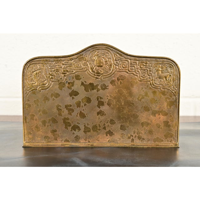 Tiffany Studios New York Zodiac Pattern Bronze Doré Letter Rack For Sale - Image 13 of 17