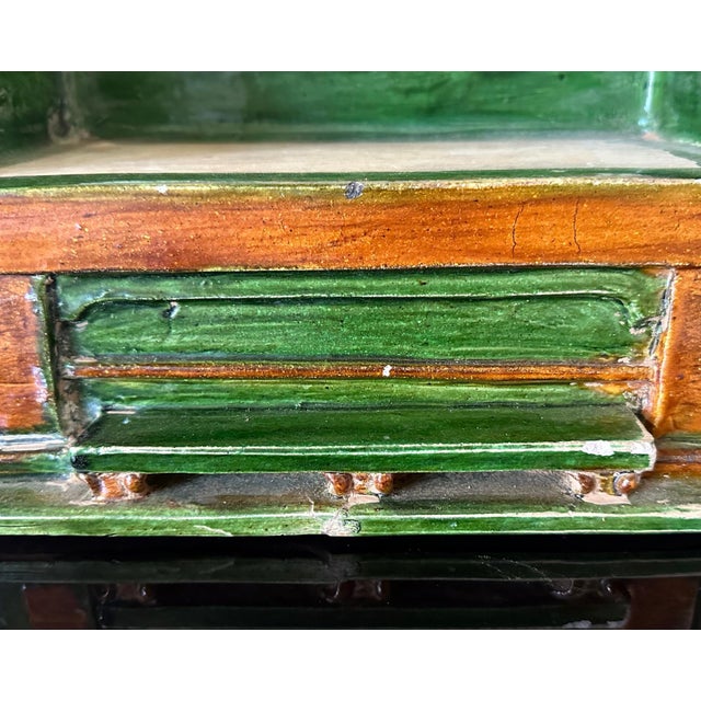 Chinese Ming Dynasty Tomb Funeral Pottery Bed Model For Sale - Image 12 of 14