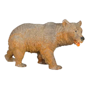 Vintage Wooden Walking Bear Handcarved in Brienz Ca. 1930s