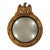 Small Scale Antique Federal Revival Giltwood Eagle Convex Bullseye Mirror (#1 of 2 Listed) For Sale