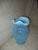 1900 - 1909 Antique Fenton Daisy and Fern Opalescent Blue Art Glass Pitcher For Sale - Image 5 of 10