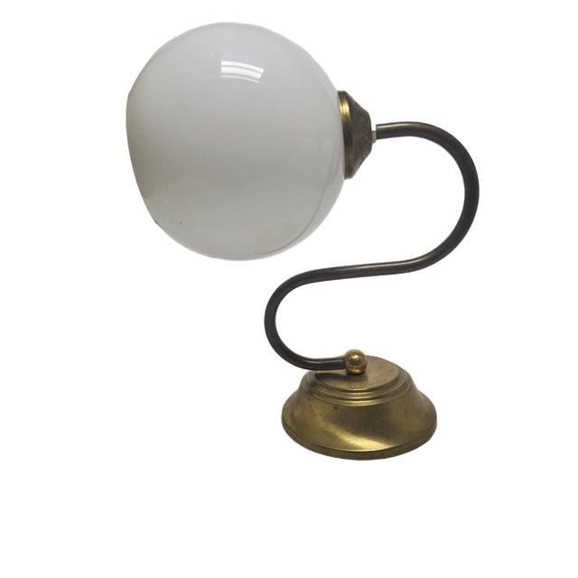 Art Deco Metal Wall Lamp, Poland, 1950s For Sale - Image 4 of 8