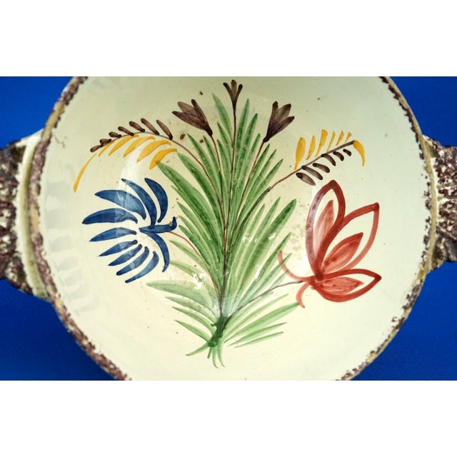 Antique Enamelled Ceramic Bowl from Henriot Quimper HB, France, 19th Century For Sale - Image 10 of 18