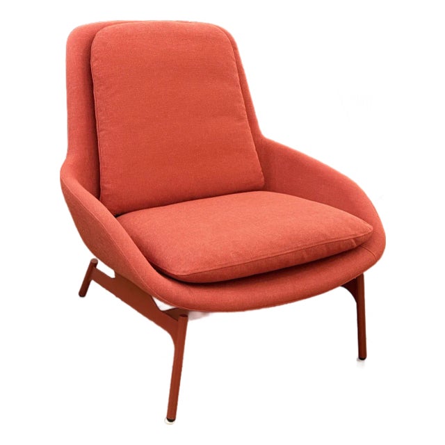 Blu Dot Field Craig Red Lounge Chair For Sale