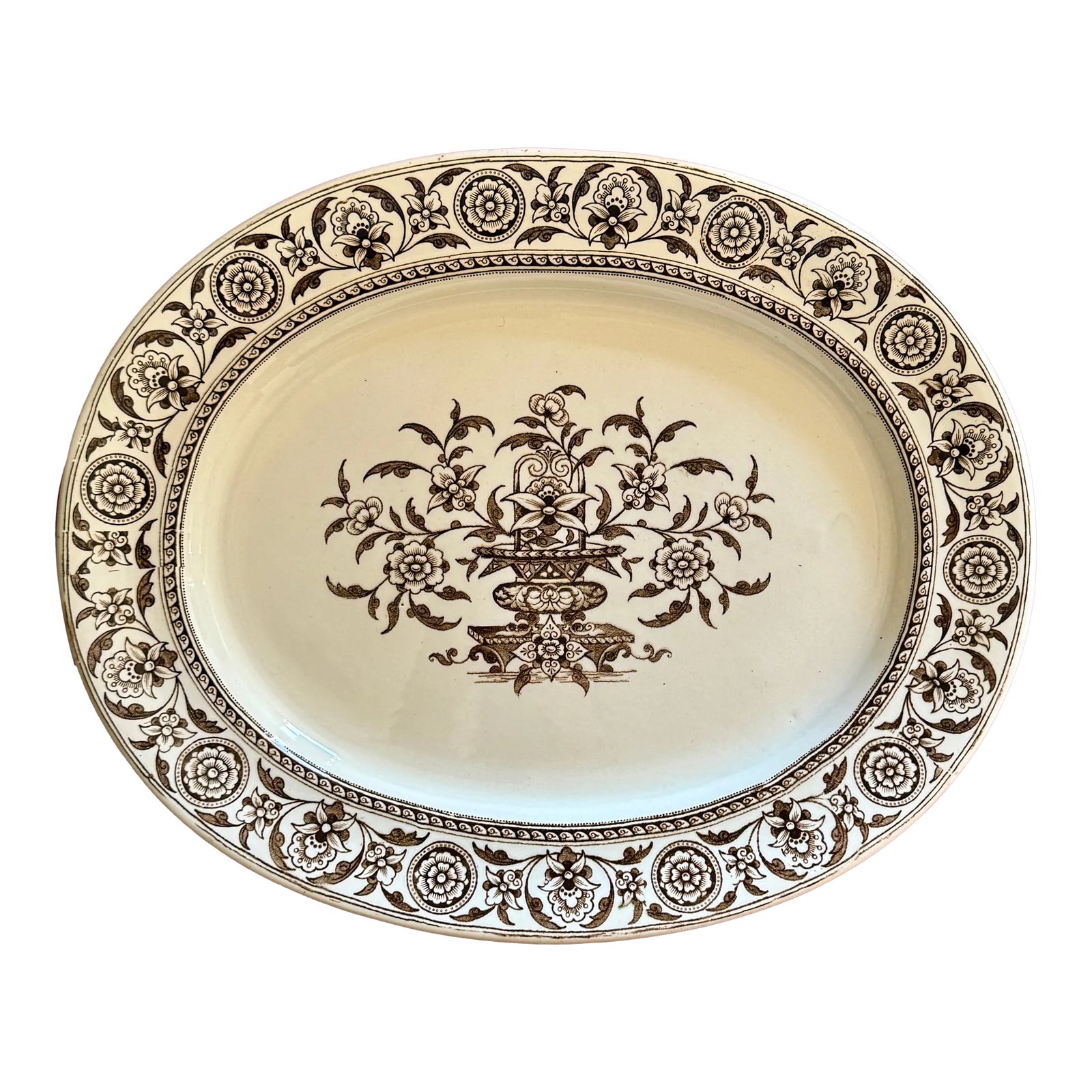 1860s Burgess & Leigh "Teheran" Transferware Platter Chairish