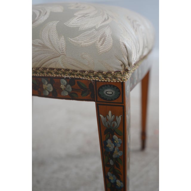 Maitland Smith Adams Style Hand Painted Shield Back Chair For Sale - Image 14 of 18