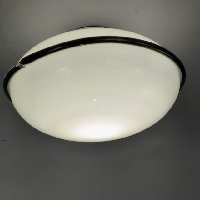 Vintage Murano Glass Elliptical Ceiling Lamp, 1970s For Sale - Image 5 of 10