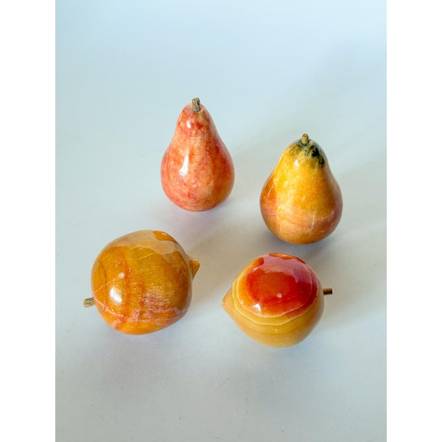 Vintage Italian Alabaster Fruits, Pears and Peaches For Sale - Image 13 of 16