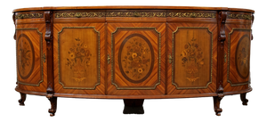 French Baroque Style Five-Door Sideboard, 1980s