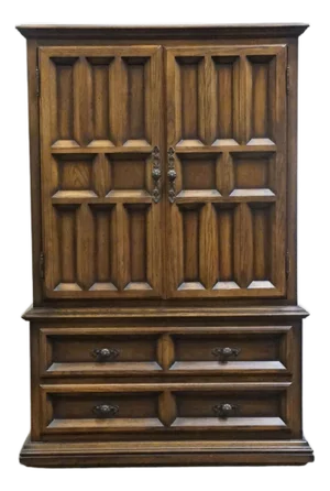 Century Furniture Solid Oak Spanish Mediterranean 39" Door Chest / Armoire
