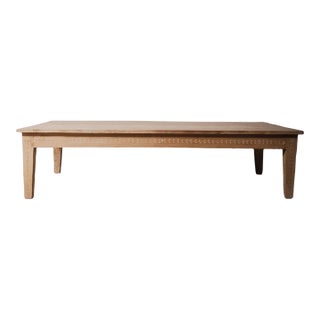 Vintage Indian Inlaid Wooden Coffee Table With Floral Ivory Detailing For Sale