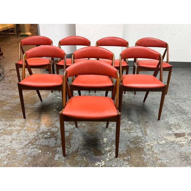 Mid-Century Modern Mid 20th Century Kai Kristiansen for Mobler Dining Chairs, Set of Eight For Sale - Image 3 of 12