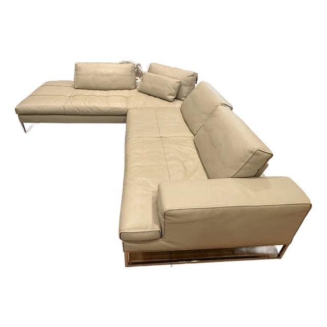 Gamma Sunset Italian Leather Sectional For Sale