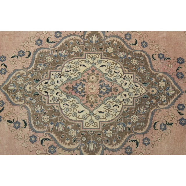 Textile 1970s Vintage Turkish Oushak Handmade Wool Cotton Red Area Rug For Sale - Image 7 of 12