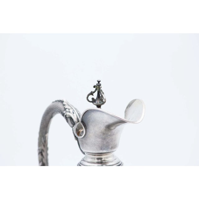 Acid Etched Glass Wine Jug For Sale - Image 5 of 6