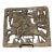 Mid-Century Folk Art Cast Metal Wall Relief Plaque - Slavic Rider & City Silhouette For Sale