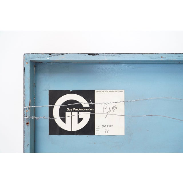 Guy Vandenbranden, Early XL Abstract-Geometric Composition, Lacquer on Panel, Belgium, 1977 For Sale - Image 6 of 7