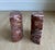 A pair of vintage Italian Modern marble bookends crafted from an especially beautiful and richly figured brecciated Rosso...