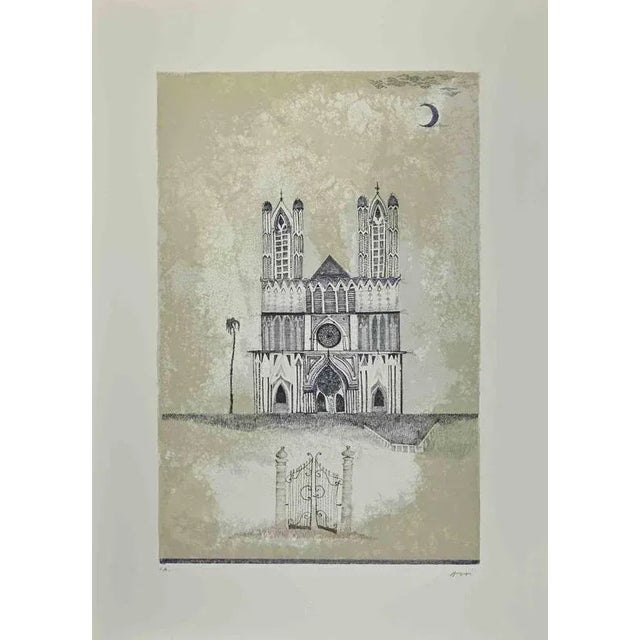 The Cathedral of Tarragona is a beautiful lithograph realized by Ossi Czinner in the 1970s. Hand signed. Artist's proof....