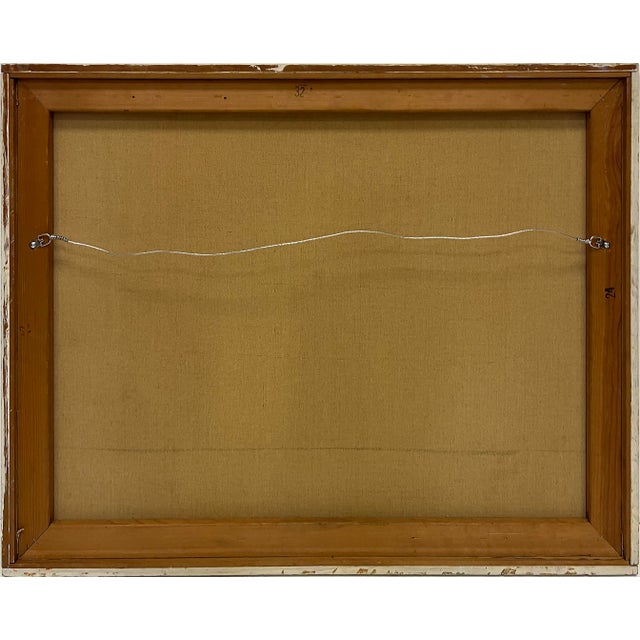 Wood 1966 Sonia Chusit Abstract Nude Oil Painting on Canvas For Sale - Image 7 of 7